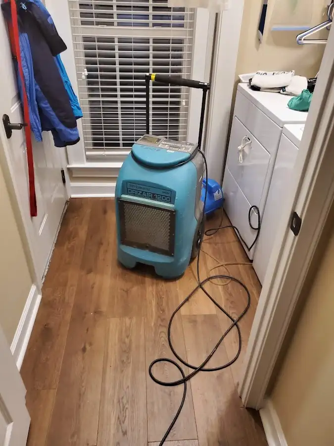 Commercial dehumidifier deployed for Flood Damage Cleanup in Middleborough