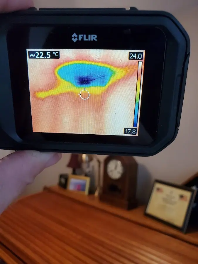 Thermal imaging inspection for water damage in Middleborough